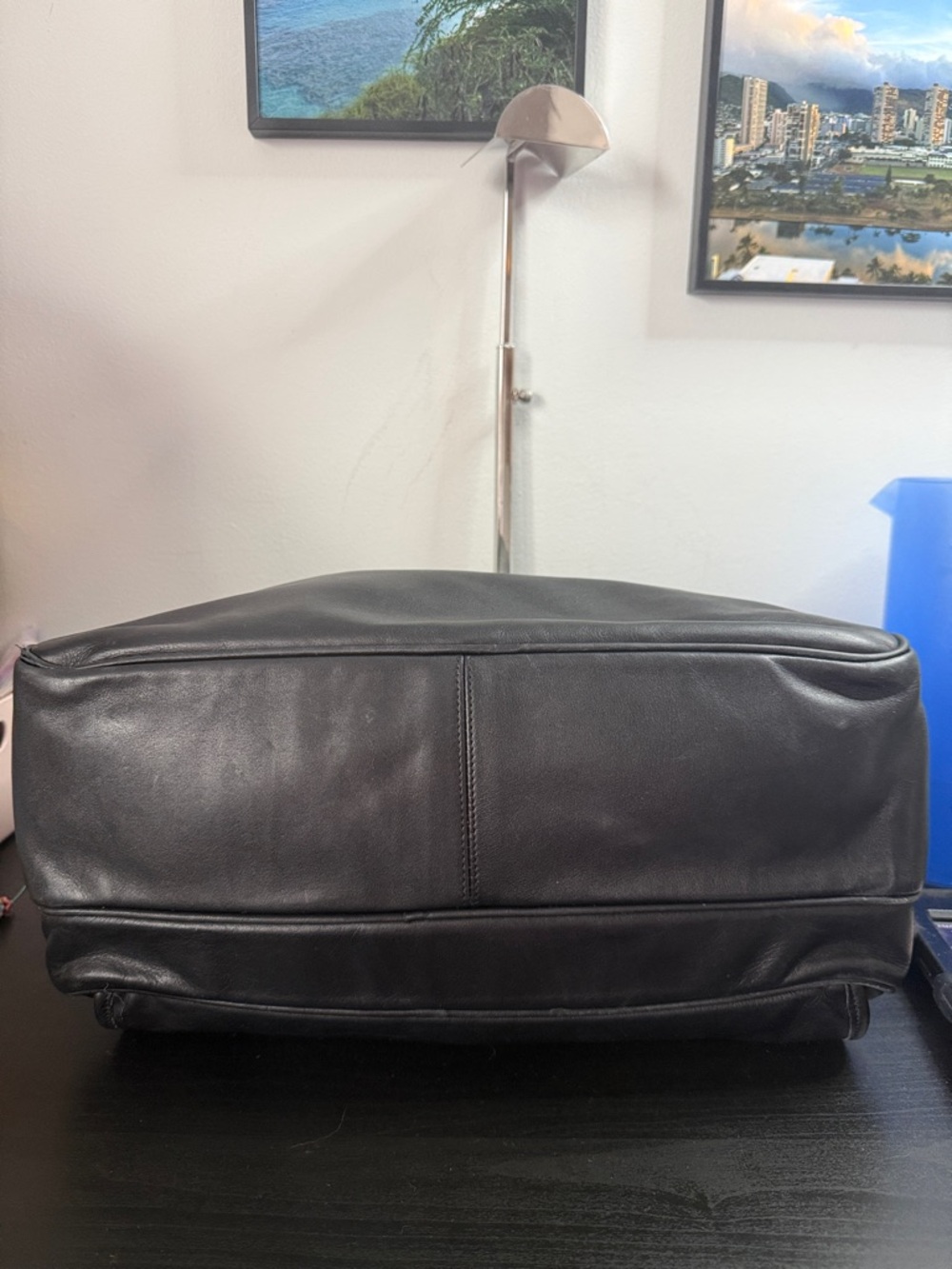 Coach Double Compartment Carry-On 1996 Vintage Leather with hangtag - Picture 10 of 12